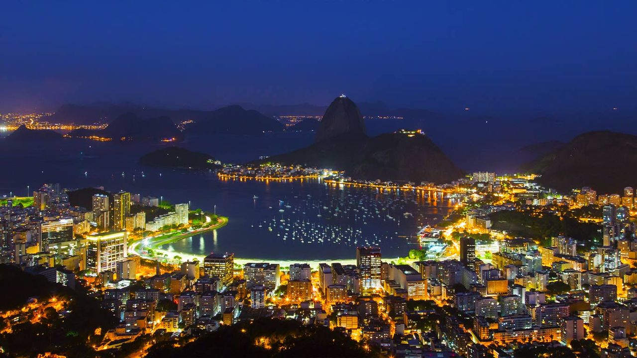 Zuckerhut und Guanabara-Bucht, Rio de Janeiro, Brasilien