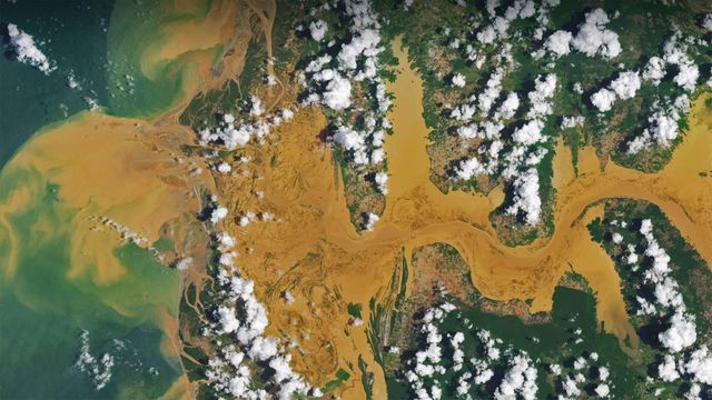 Image satellite de la rivière Mania à Madagascar
