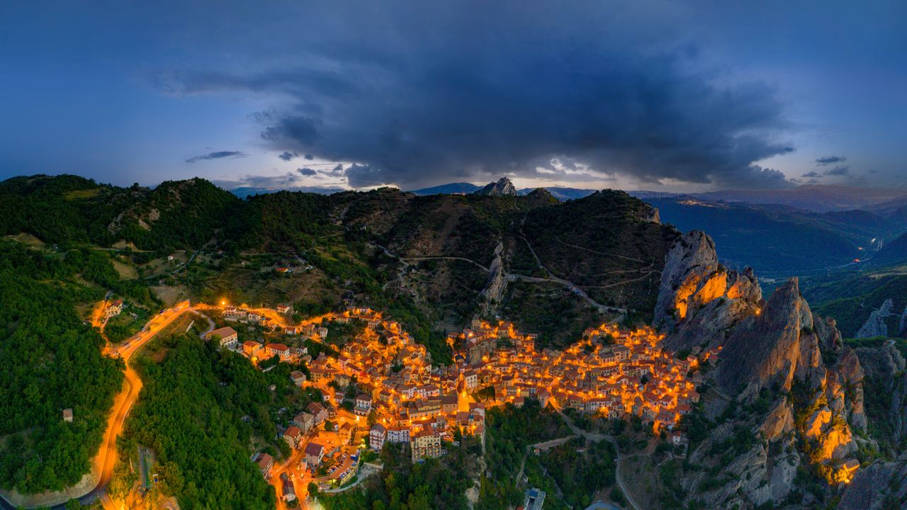 Village of Castelmezzano, Potenza, Basilicata, Italy