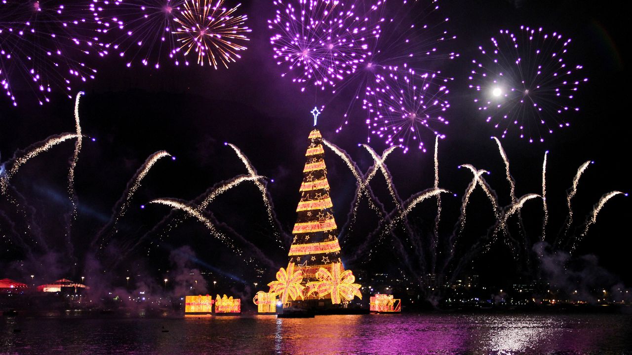 Árvore de Natal na cidade do Rio de Janeiro