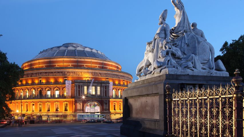 Royal Albert Hall seen from Albert Memorial in Hyde Park, London