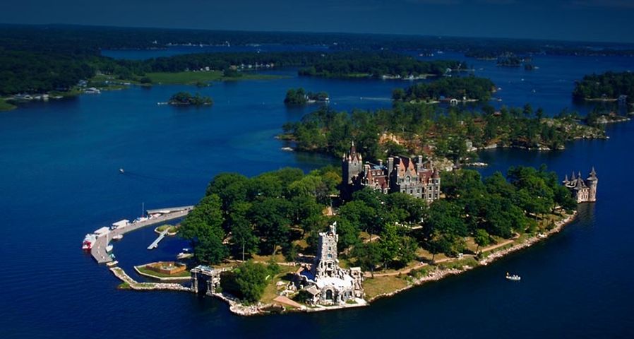 Boldt Castle in the Thousand Islands on the Saint Lawrence River, New York