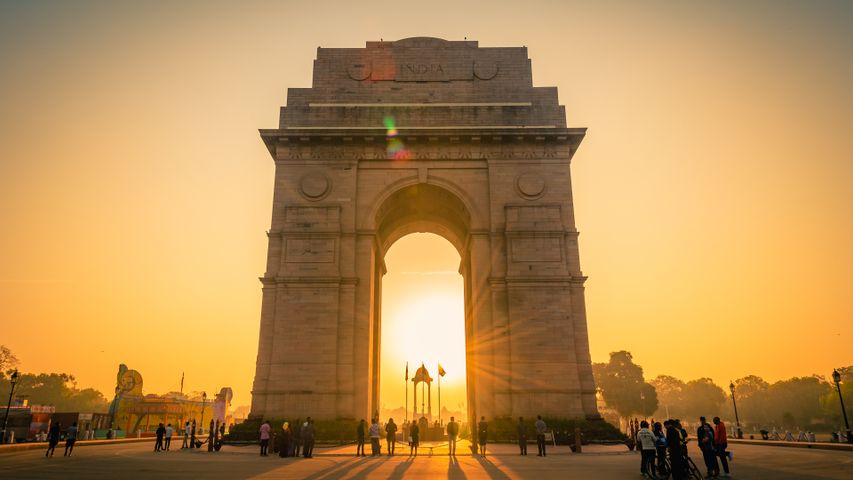 India gate war memorial designed by Sir Edwin Lutyens in New Delhi, India.