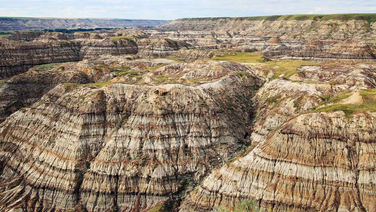Badlands near Drumheller in Alberta 