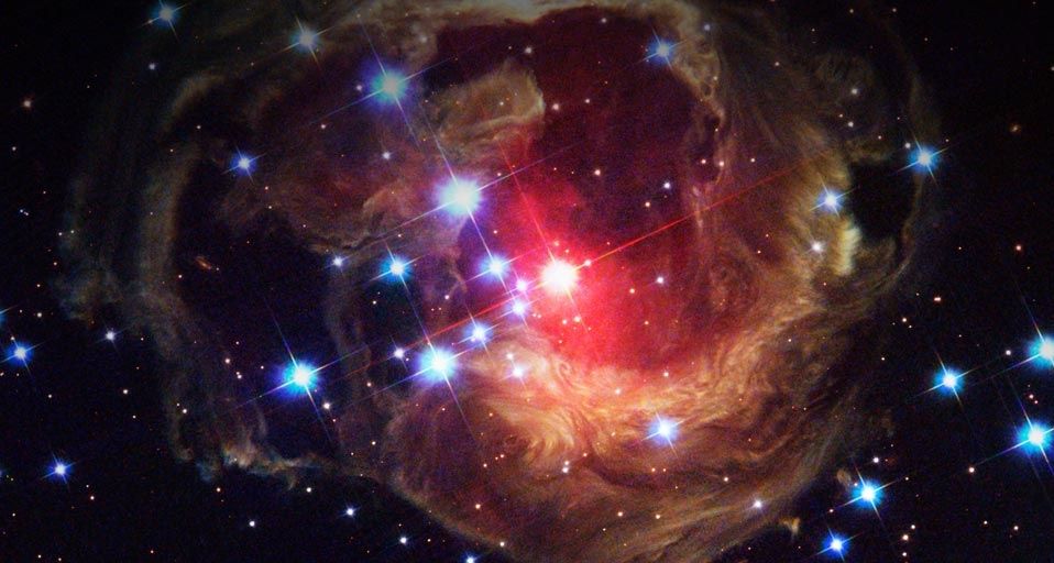 いっかくじゅう座の特異変光星v8 ハッブル宇宙望遠鏡 Bing Gallery
