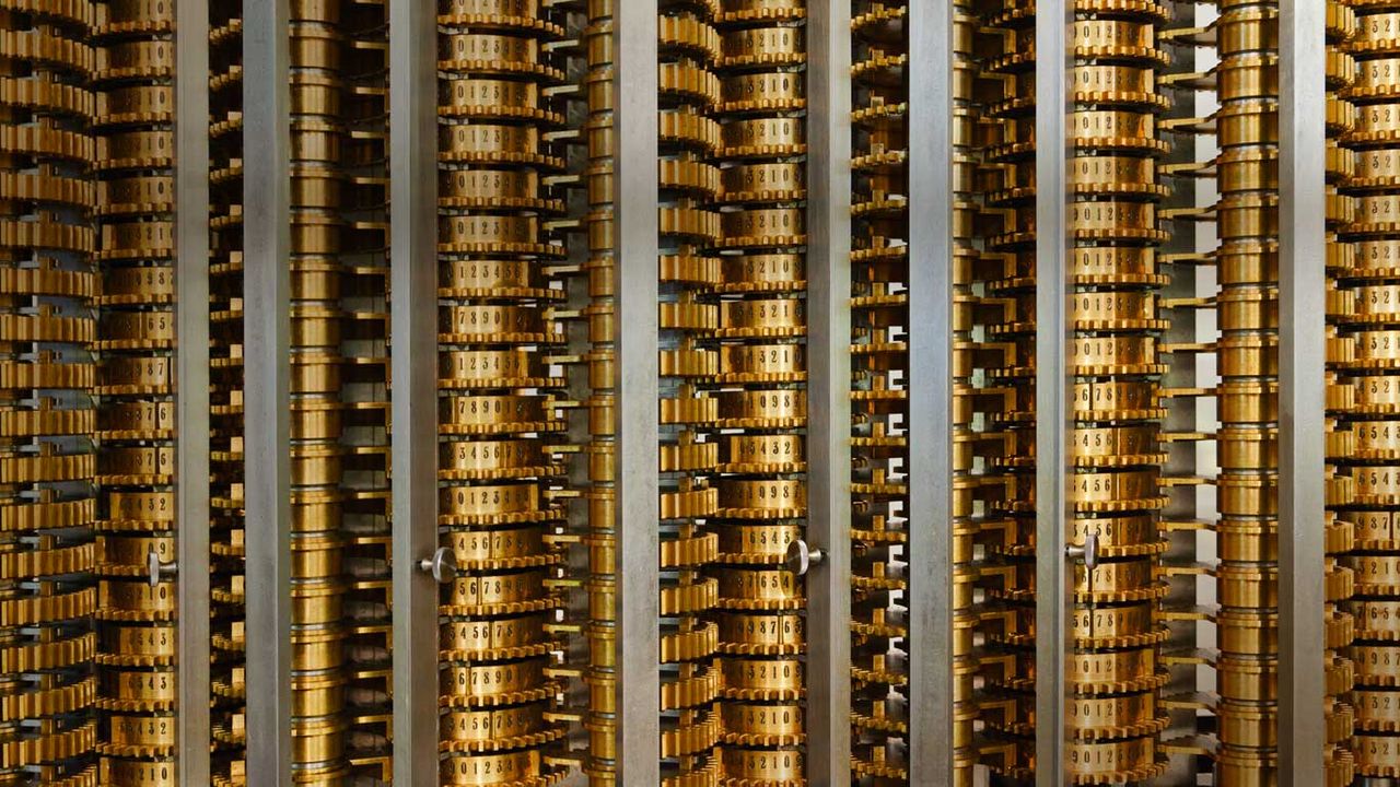 Charles Babbage (Father of the Computer) difference engine, Science Museum, London, United Kingdom
