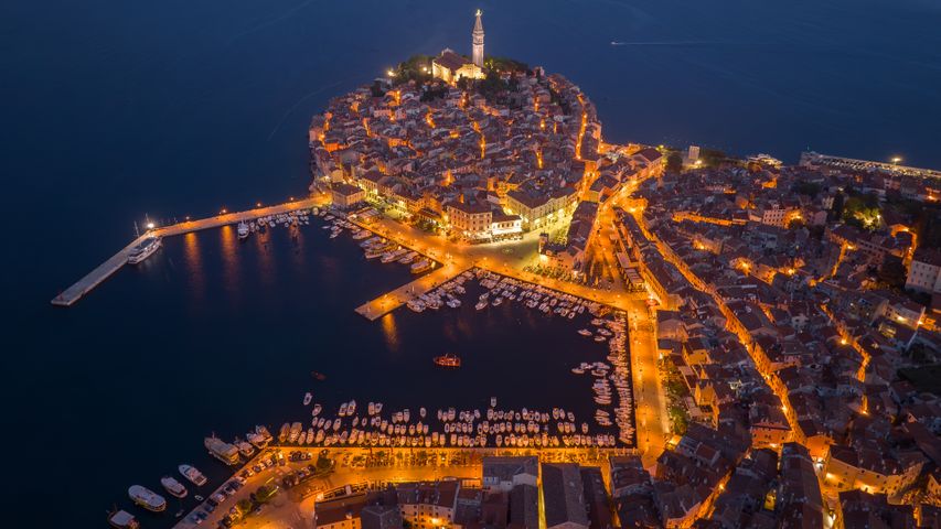 An Old Town aglow