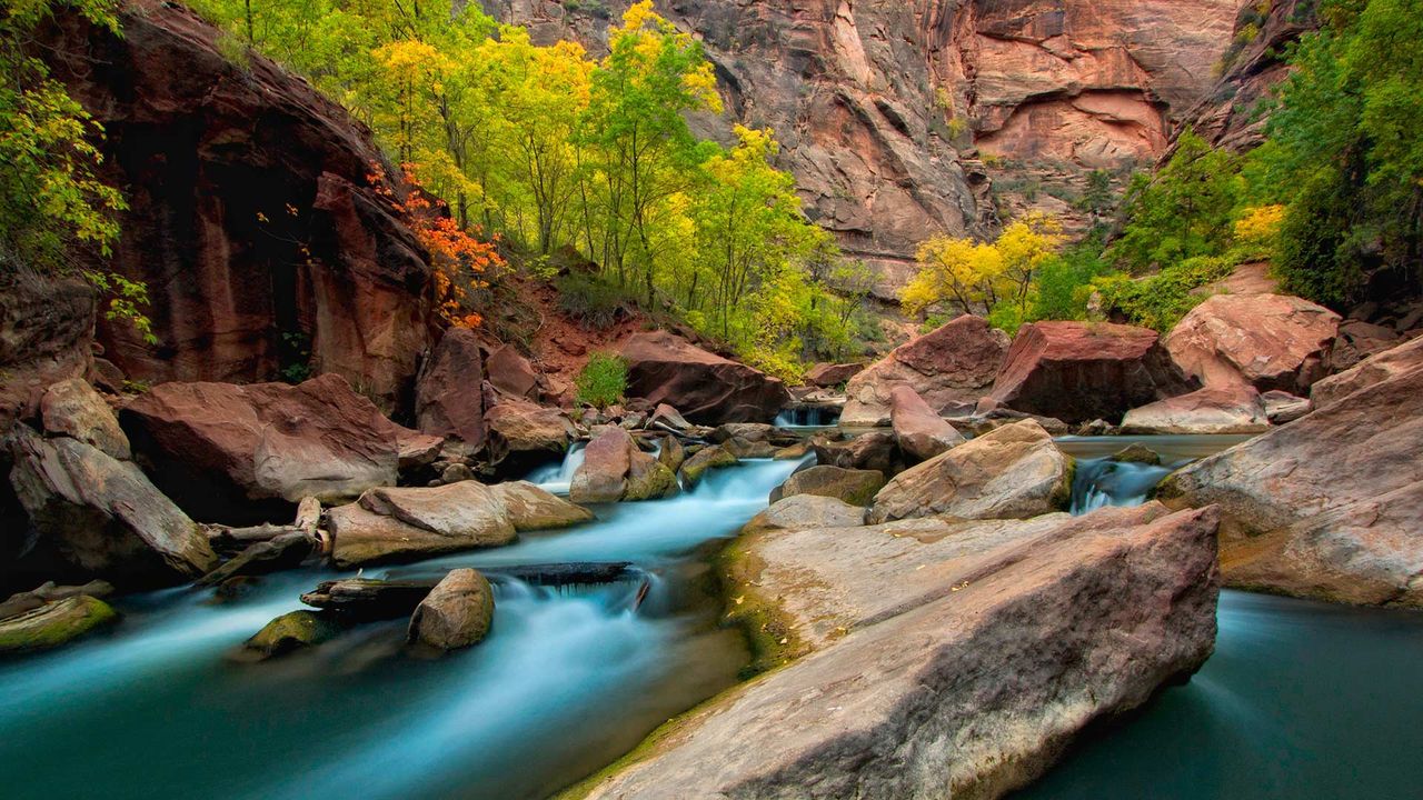 Der Virgin River im Zion-Nationalpark anlässlich des 99. Geburtstags des Parks