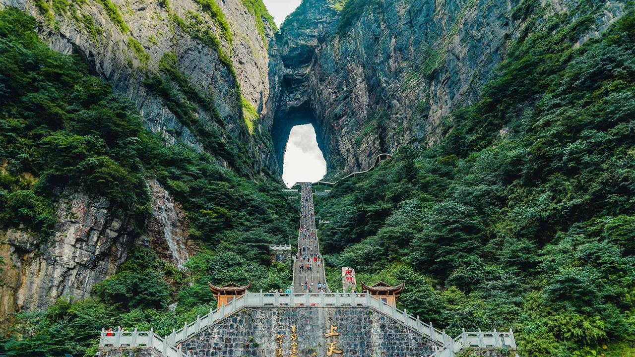 Mont Tianmen Mountain à Zhangjiajie, Chine