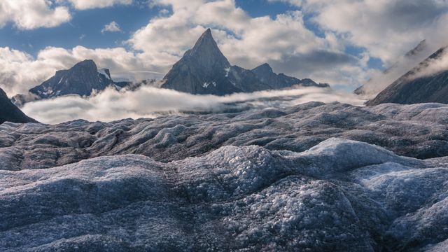 Glacier and Mount Loki, Auyuittuq National Park, Canada