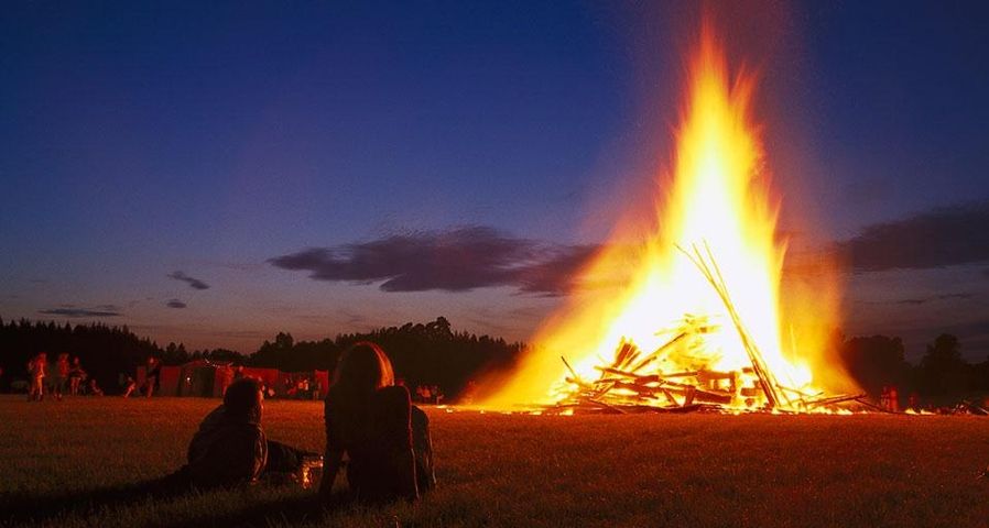 Bonfire in Iffeldorf, Bavaria, Germany