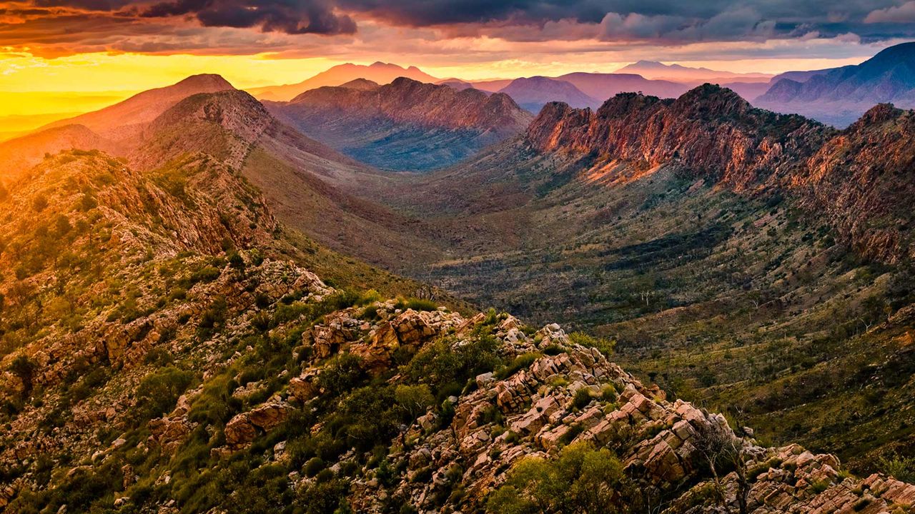 Sunset at Counts Point in West MacDonnell Ranges, Northern Territory, Australia