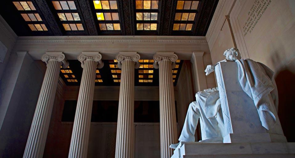The Lincoln Memorial on the National Mall in Washington, D.C.