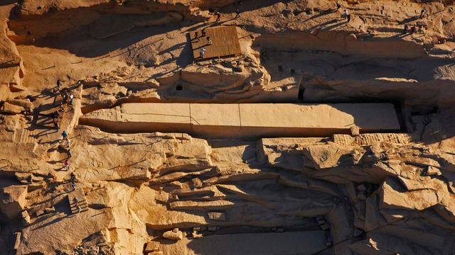 The Unfinished Obelisk near Aswan, Egypt