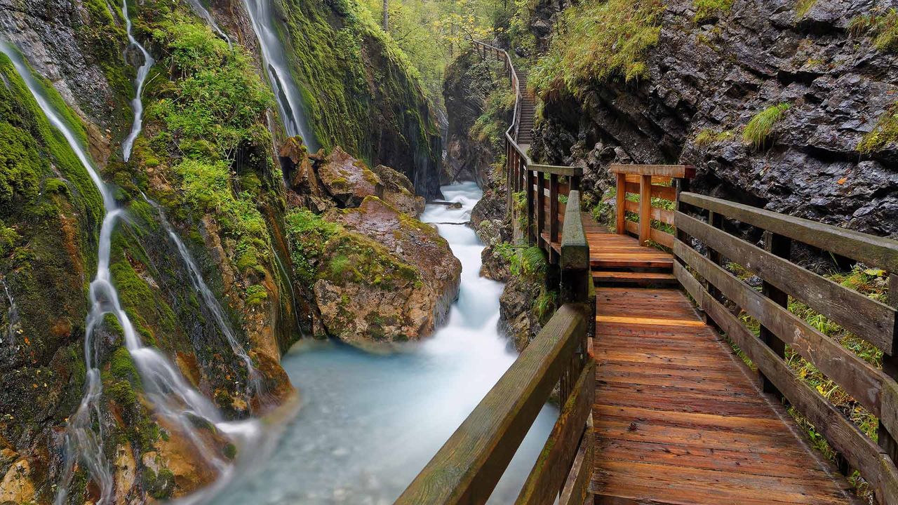 Wimbachklamm in Ramsau bei Berchtesgaden, Bayern, Deutschland