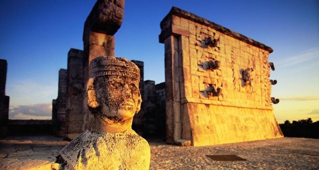 Chac-Mool Statue at the Temple of Warriors Ruins