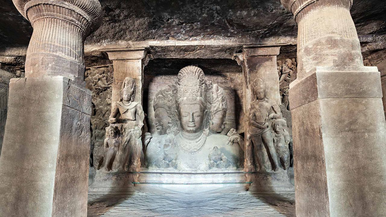 Elephanta Island caves near Mumbai, Maharashtra
