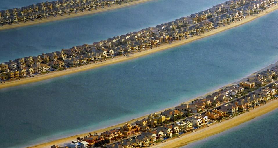 The Palm Islands artificial archipelago in Dubai, United Arab Emirates