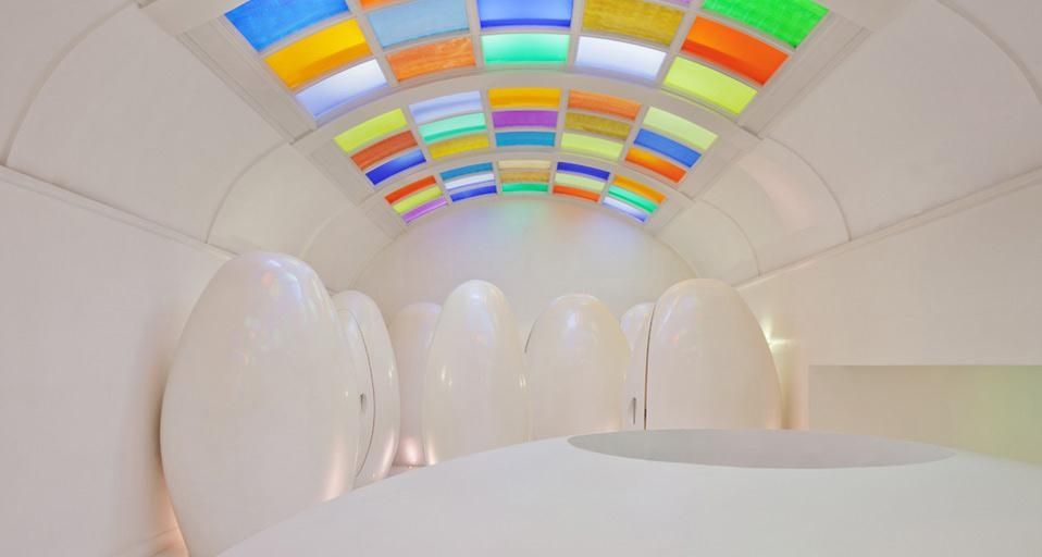 Pod toilets at Sketch, London, England