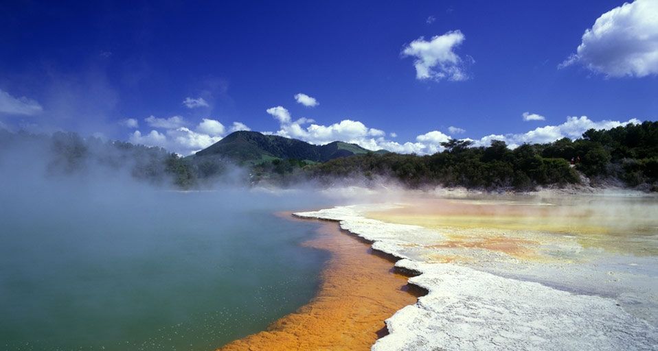 Champagne pool in Waiotapu Scenic Reserve, Rotorua, New Zealand