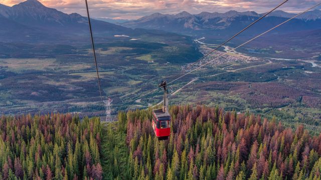 Red cable car, Jasper