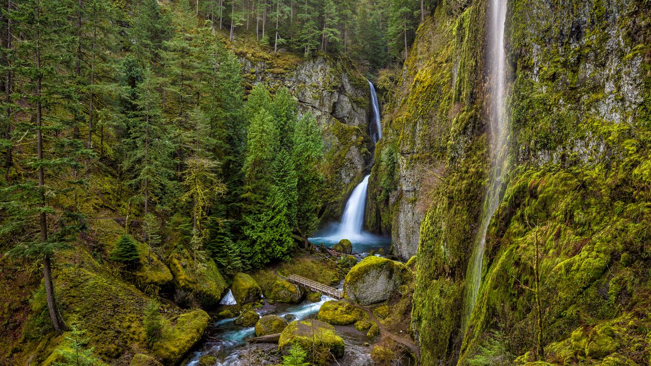 Wahclella Falls in the Columbia River Gorge, Oregon