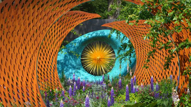 A garden exhibit at the 2018 RHS Chelsea Flower Show