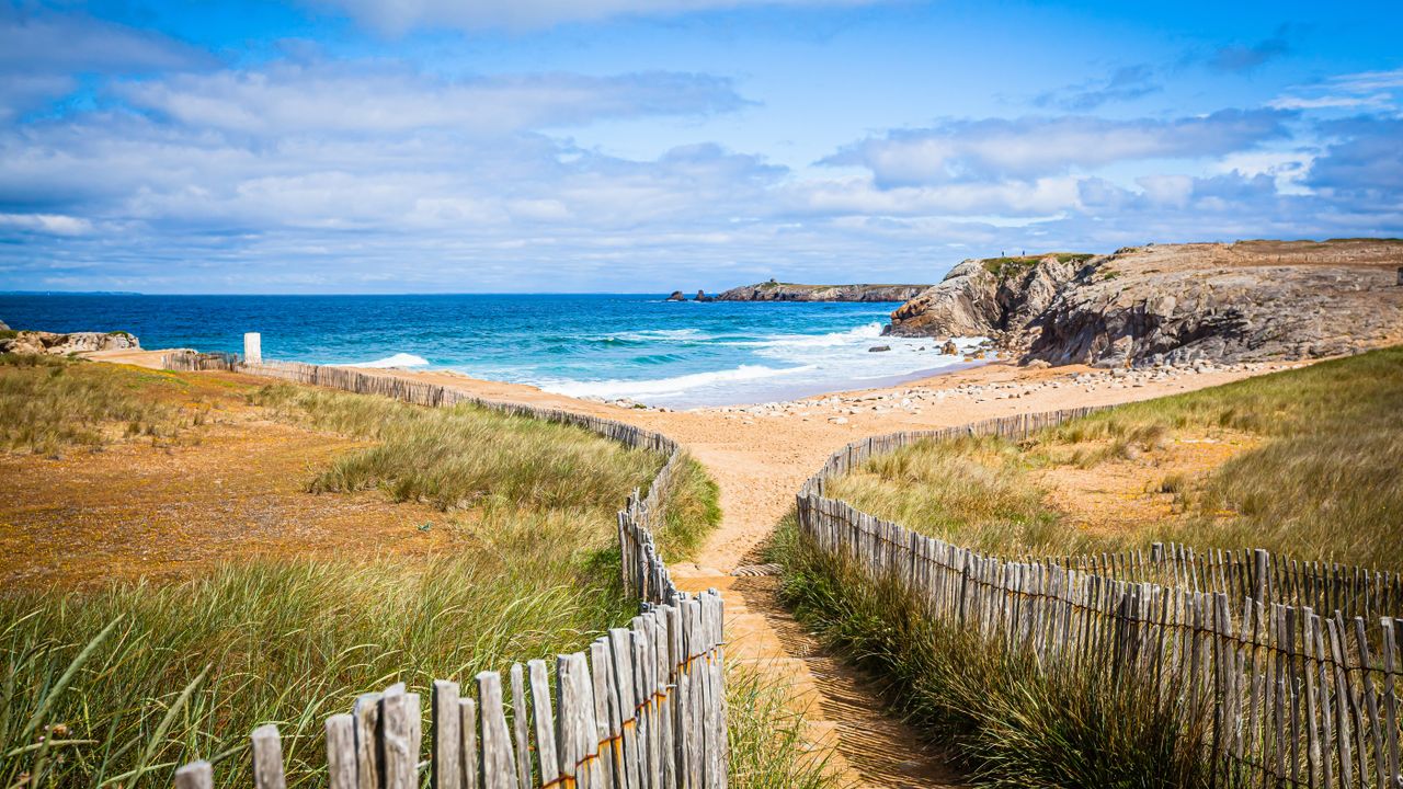 Plage sur la presqu’île de Quiberon, Côte Sauvage, Bretagne