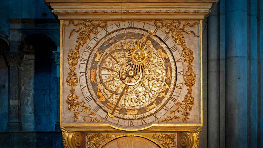 Astronomische Uhr in der Kathedrale von Lyon, Frankreich