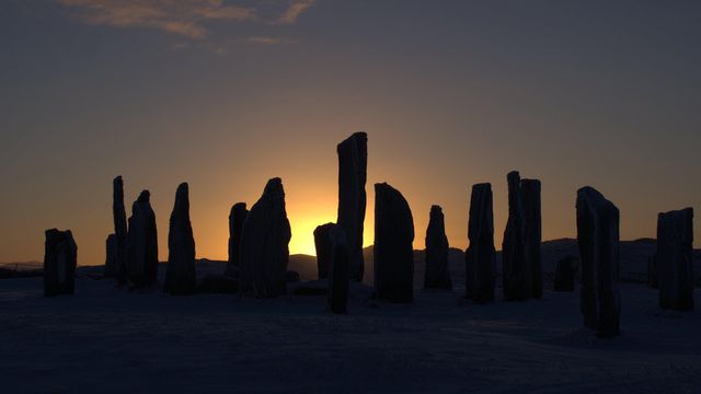 The Callanish Stones, Isle of Lewis, at sunset
