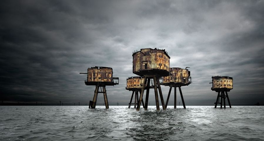 Maunsell Forts in the Thames Estuary