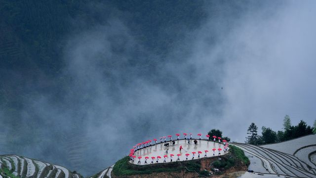 【今日谷雨】平安村种植节期间龙胜梯田的忙碌景象(© gary76973/Getty Images)
