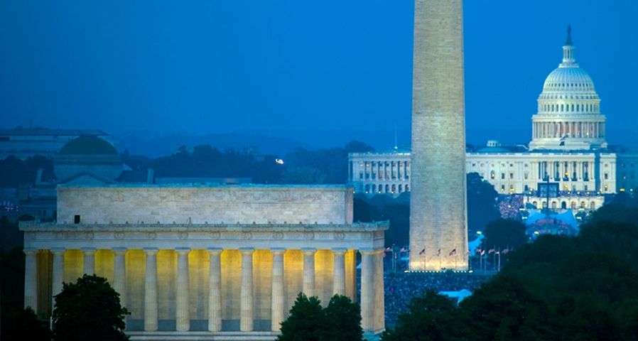 The National Mall, Lincoln Memorial, and Washington Monument, Washington, D.C.