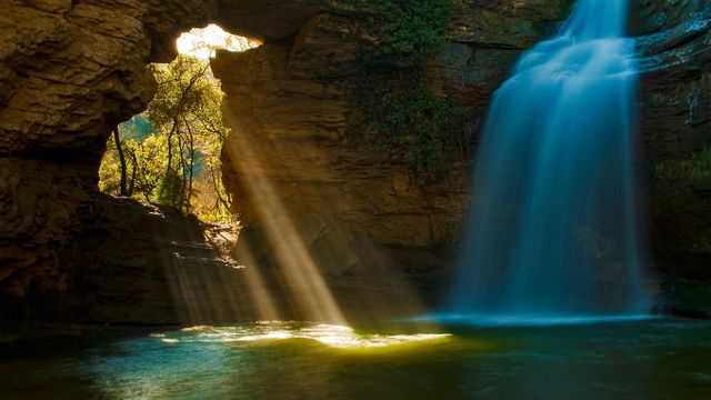 Cascade Foradada de Cantonigrós, Catalogne, Espagne
