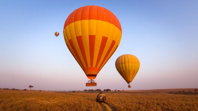 Hot air balloons, Maasai Mara reserve