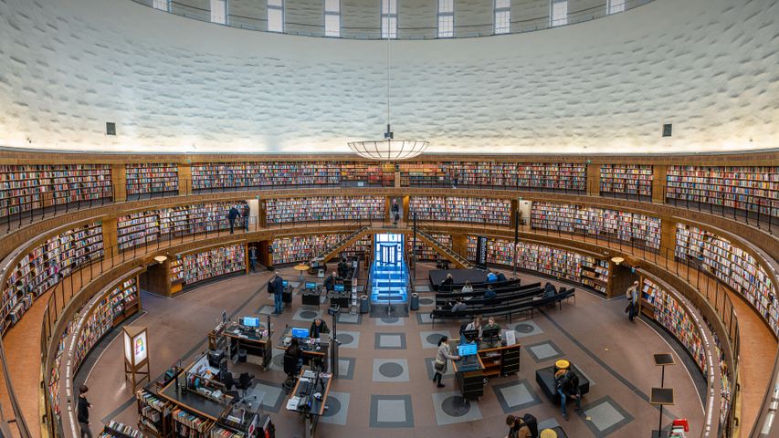 Interior of the Stockholm Public Library, Sweden - Bing Gallery