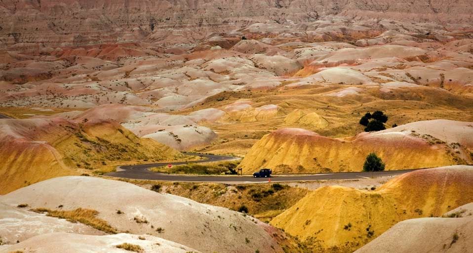 Yellow Mound Overlook area of Badlands National Park, South Dakota
