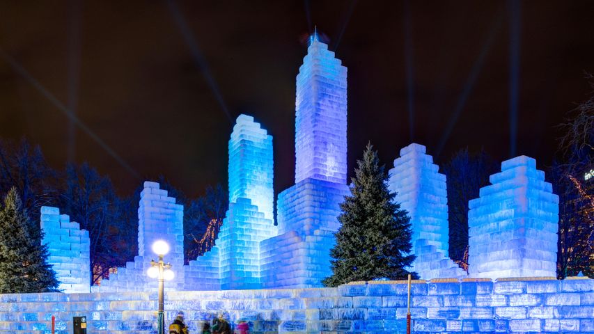 Ice palace at the St. Paul Winter Carnival, Minnesota