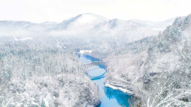 Ponte Daiichi sul fiume Tadami, Fukushima, Giappone