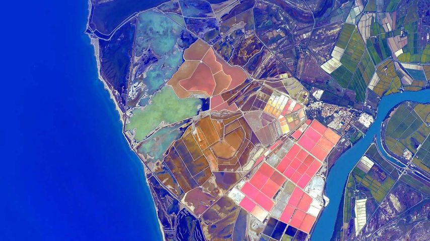Spaniens Küste, aufgenommen von der Internationalen Raumstation ISS 