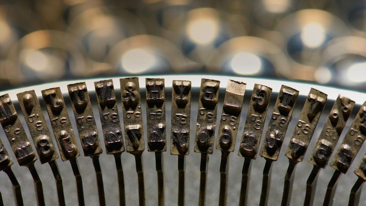 Buchstaben einer Schreibmaschine
