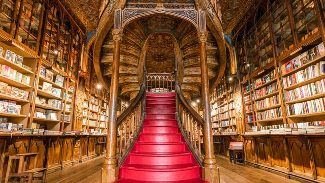 Livraria Lello, Porto, Portugal,
