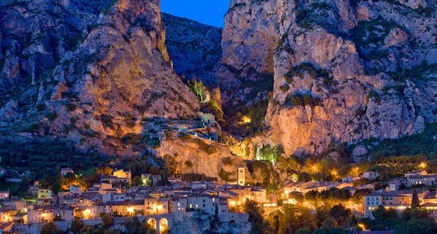 Village of Moustiers-Sainte-Marie, Provence-Alpes-Côte d'Azur, France