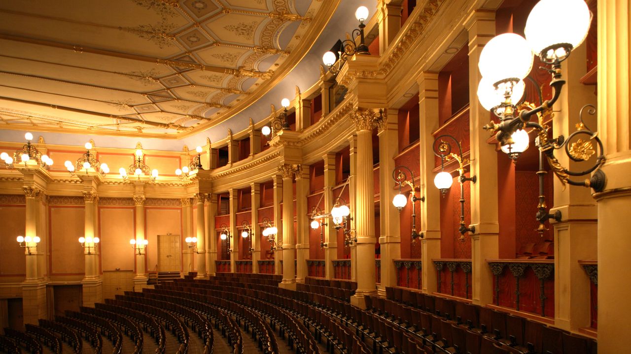 Innenansicht des Bayreuther Festspielhauses, Bayreuth, Bayern