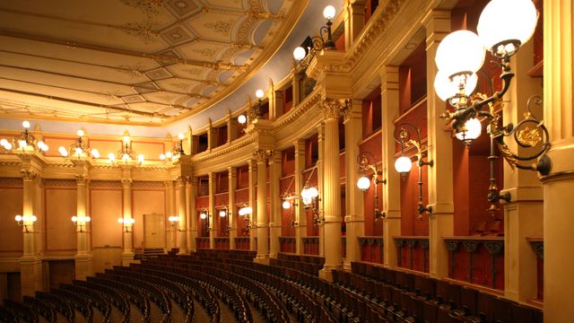 Innenansicht des Bayreuther Festspielhauses, Bayreuth, Bayern