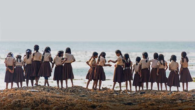 Schoolgirls in Fort Kochi, Kerala, India
