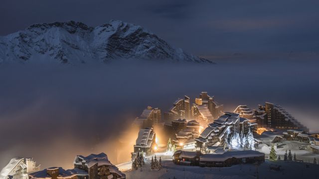 Avoriaz la nuit, Haute-Savoie, Rhône-Alpes