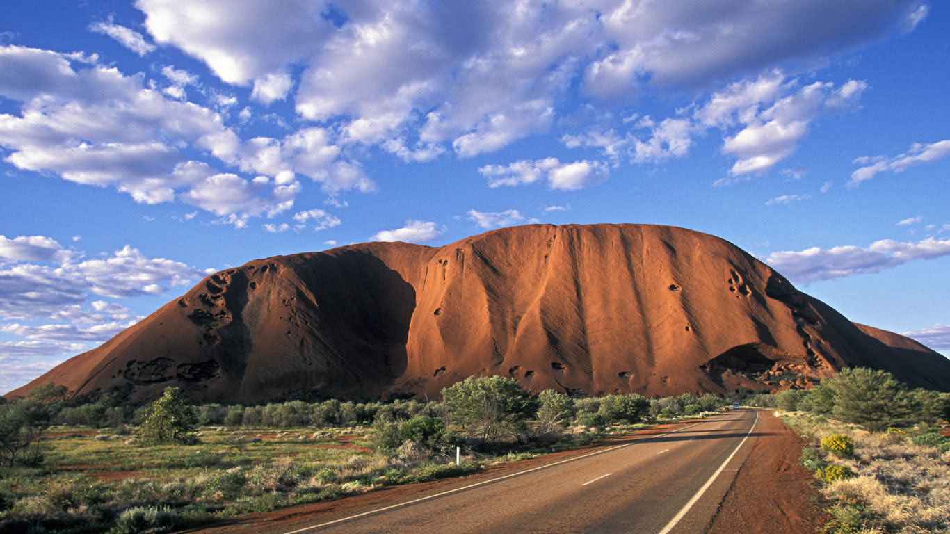 Road To Uluru Ayers Rock In The Northern Territory Australia Bing Gallery