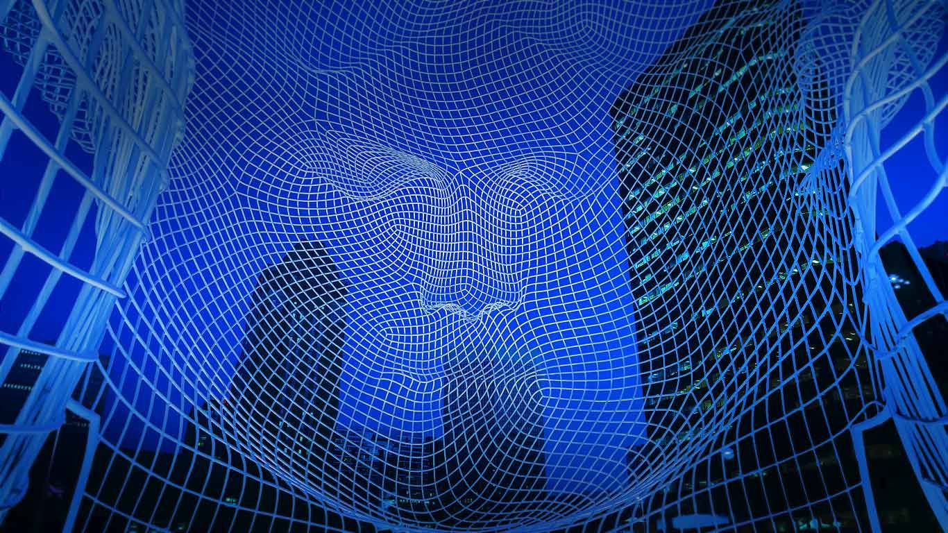 ‘Wonderland' sculpture by Jaume Plensa, outside the Bow