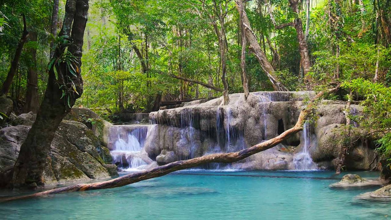Parc national d’Erawan, province de Kanchanaburi, Thaïlande 